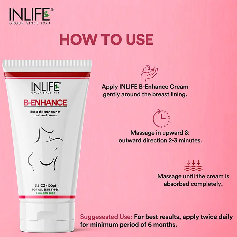 Inlife Natural B-Enhance Cream | Ayurvedic | 100gms