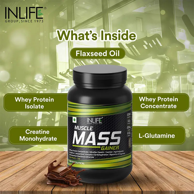 Inlife Muscle Mass Gainer Protein Powder Supplement