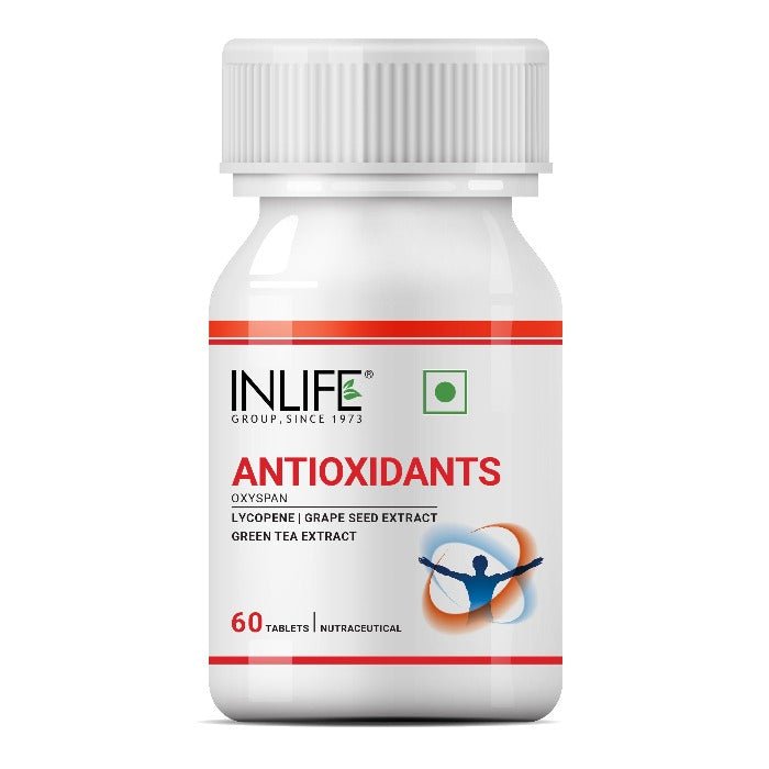INLIFE Antioxidants Supplement with Lycopene, Grape Seed &amp; Green Tea Extract (60 Tablets) - Inlife Pharma Private Limited
