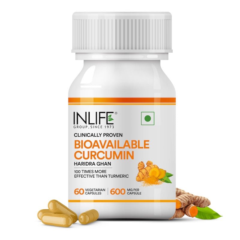 INLIFE Bioavailable Curcumin Supplement, 600mg - 60 Capsules - Inlife Pharma Private Limited