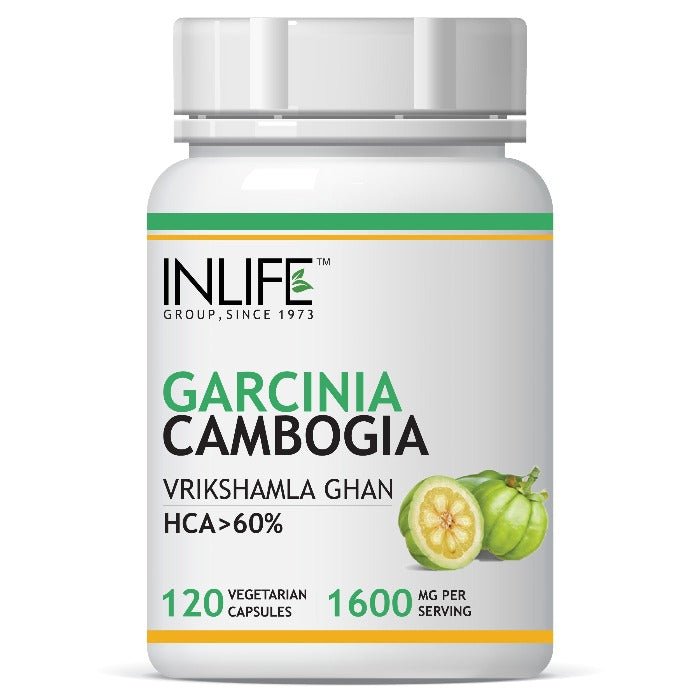 INLIFE Garcinia Cambogia Extract Supplement, 1600 mg per serving - 120 Vegetarian Capsules - Inlife Pharma Private Limited