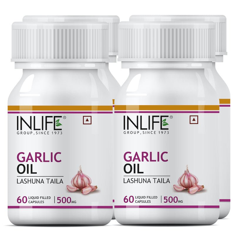 INLIFE Garlic Oil Supplement, 500mg - 60 Capsules - Inlife Pharma Private Limited
