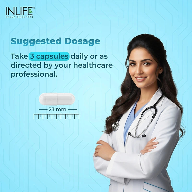 Inlife Magnesium L-Threonate-Capsules, High-Absorption Magnesium for Brain Wellness, Veg. Capsules