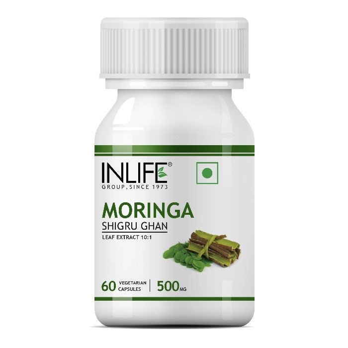 INLIFE Moringa Leaf Extract Supplement, 500 mg - 60 Vegetarian Capsule - Inlife Pharma Private Limited