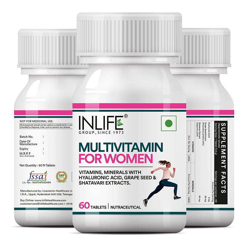 Inlife Multivitamin and Mineral for Women - 60 Tablets | Vegetarian - Inlife Pharma Private Limited