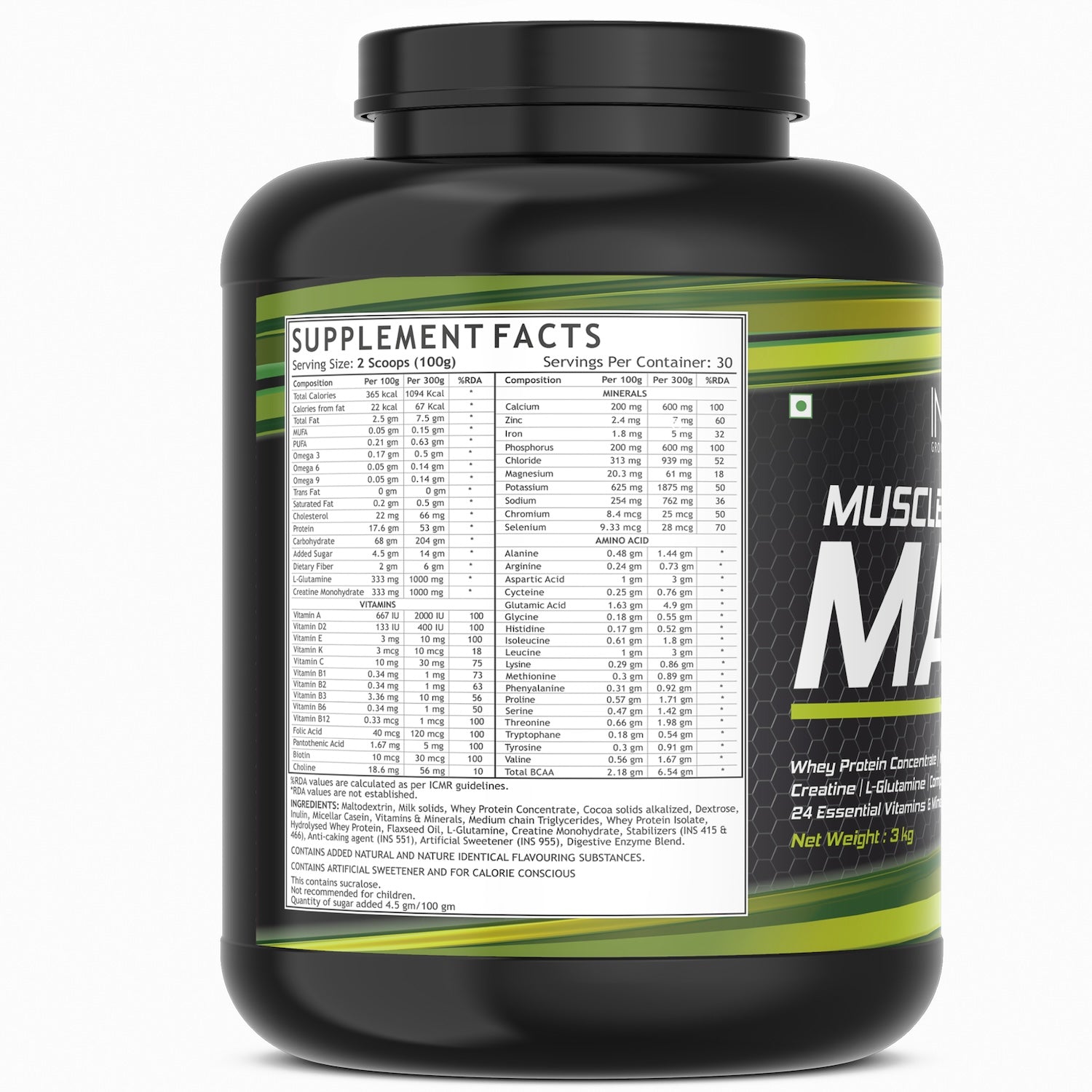 INLIFE Muscle Mass Gainer, Bodybuilding Protein Powder Supplement - Inlife Pharma Private Limited