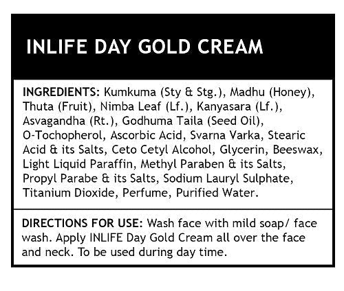 INLIFE Natural Day Gold Face Cream, SPF 20 for Men and Women, 50 grams - Inlife Pharma Private Limited