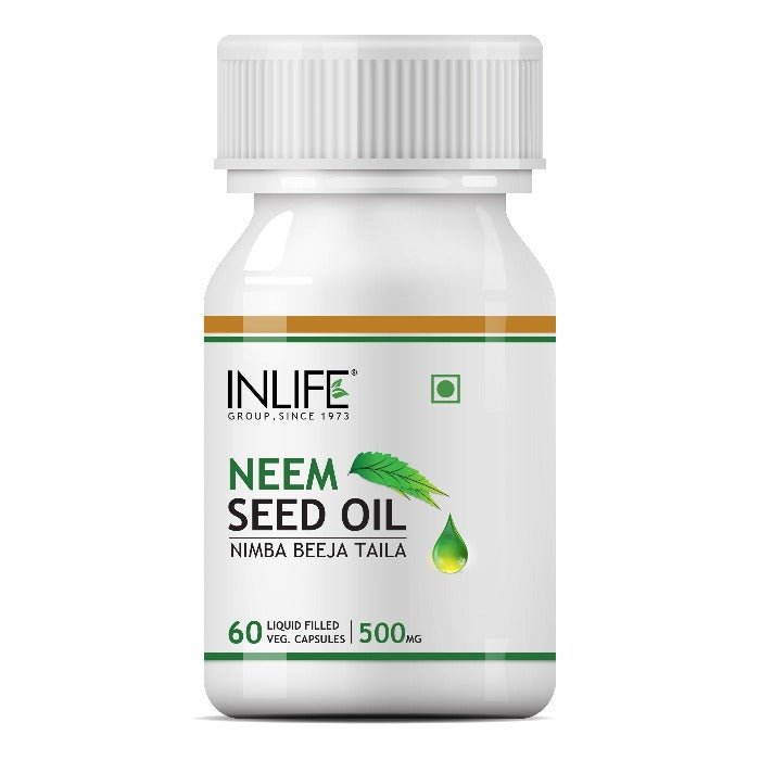 INLIFE Neem Seed Oil Supplement, 500mg (60 Vegetarian Capsules) - Inlife Pharma Private Limited