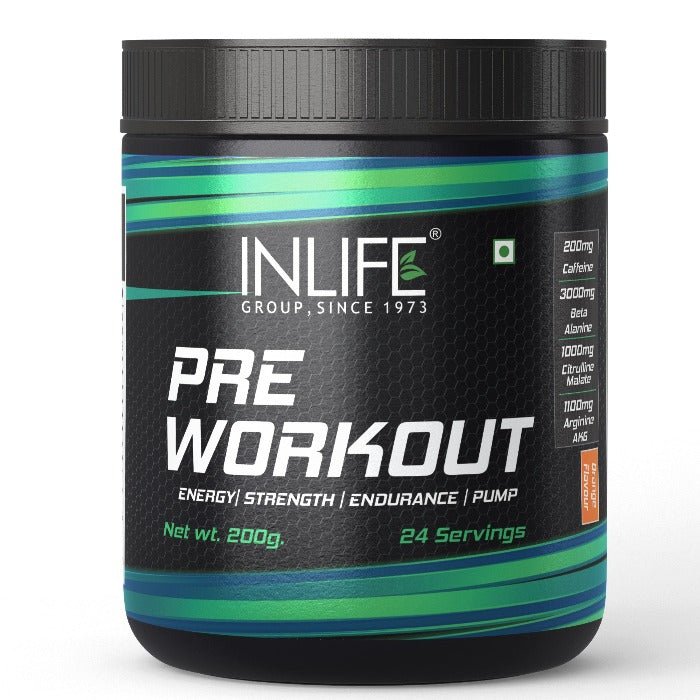 INLIFE Pre-Workout Supplement with Caffeine, 200g - Inlife Pharma Private Limited
