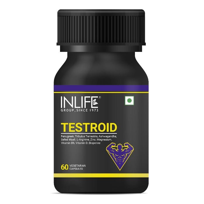 INLIFE Testroid Supplement for Men - 60 Vegetarian Capsules - Inlife Pharma Private Limited