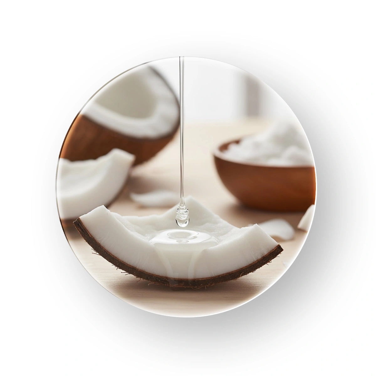 Coconut Oil used as a natural carrier oil that supports smooth formulation blending.