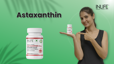 Inlife Astaxanthin supplement- powered by clinically proven Astazine, for eye, joint, skin and heart health