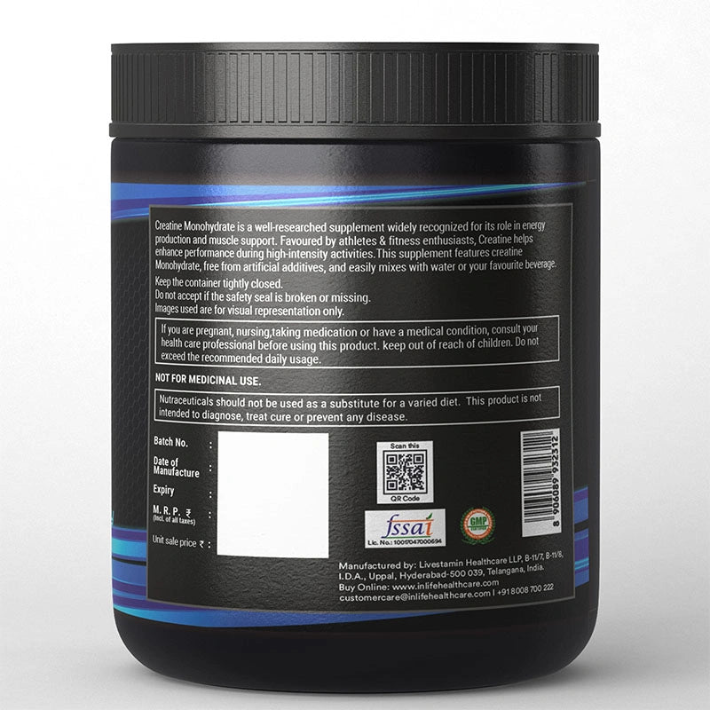 Inlife Whey Protein Powder | 400 gm | (Cafe Mocha) with Creatinine Monohydrate | 100 gm | Combo Pack