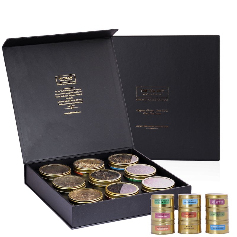 The Tea Ark Founder's Choice Diwali Tea Gift Box with 9 Different Types of Assorted Tea Flavours - Inlife Pharma Private Limited