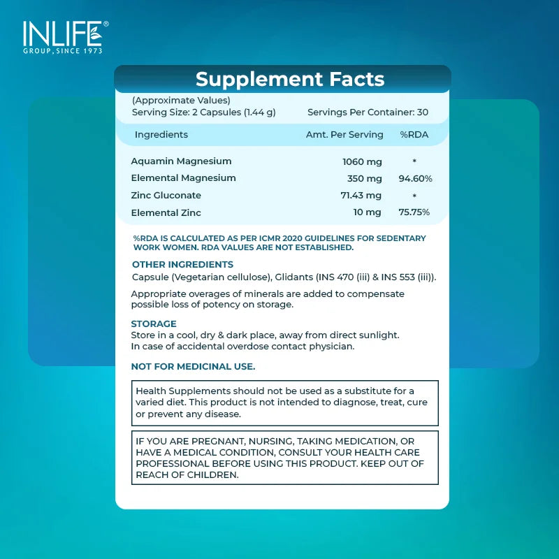 Inlife Aquamin® Magnesium Supplement, Marine-Sourced