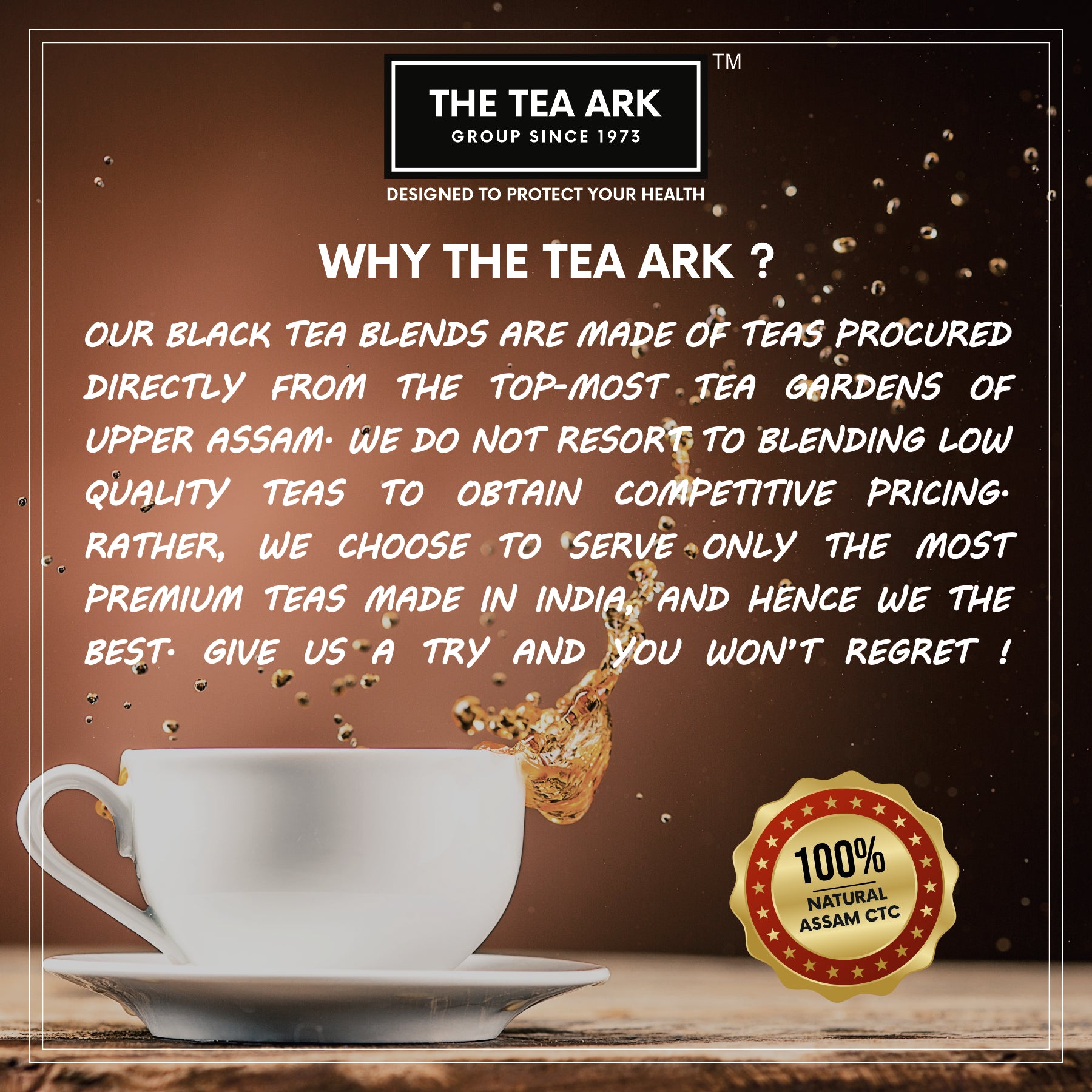 The Tea Ark Assam CTC Premium Black Tea Powder Chai Patti