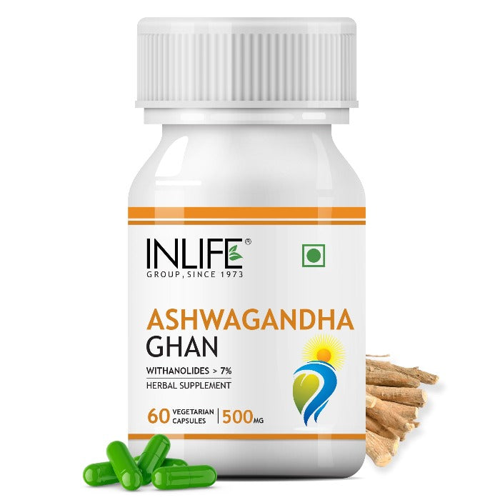 INLIFE Natural Ashwagandha Supplement (60 Veg. Capsules)