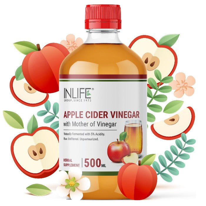 INLIFE Apple Cider Vinegar with Mother Vinegar Supplement – 500ml