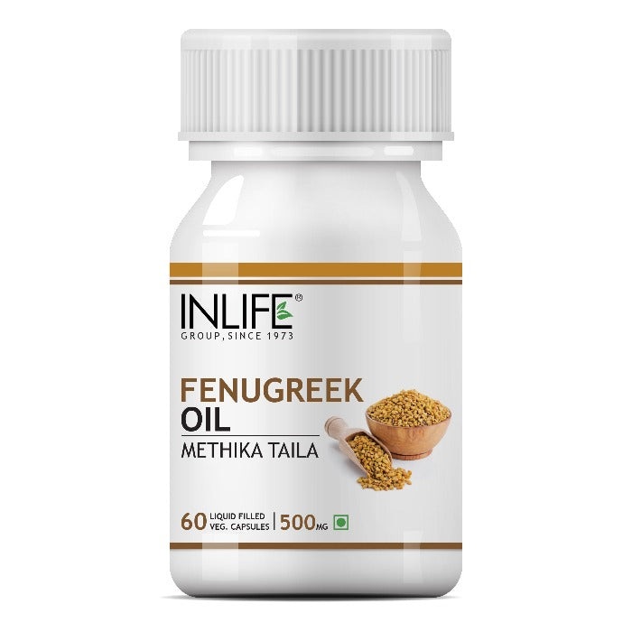 INLIFE Fenugreek Oil Supplement, 500mg (60 Veg. Capsules)
