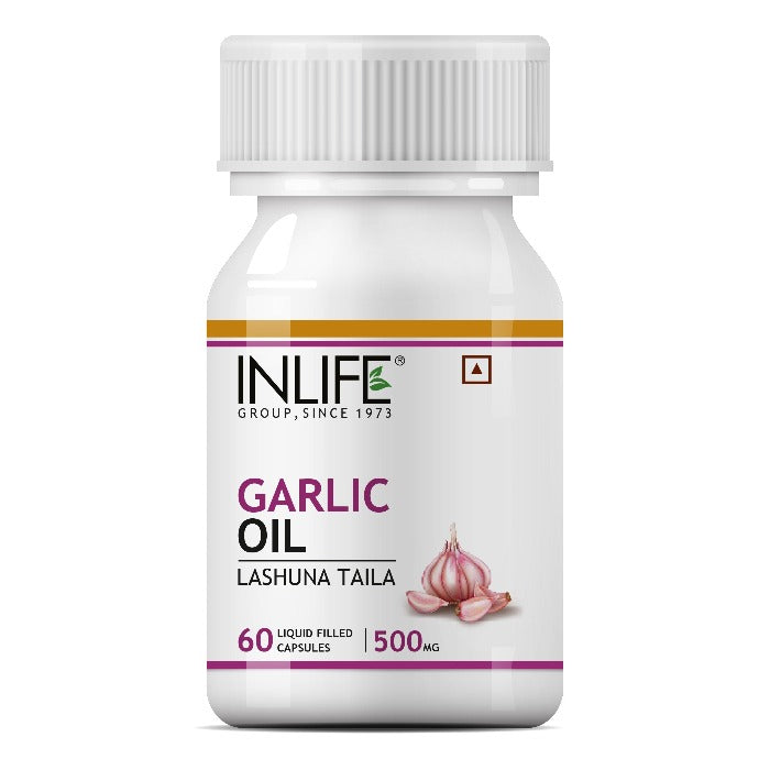 INLIFE Garlic Oil Supplement, 500mg - 60 Capsules