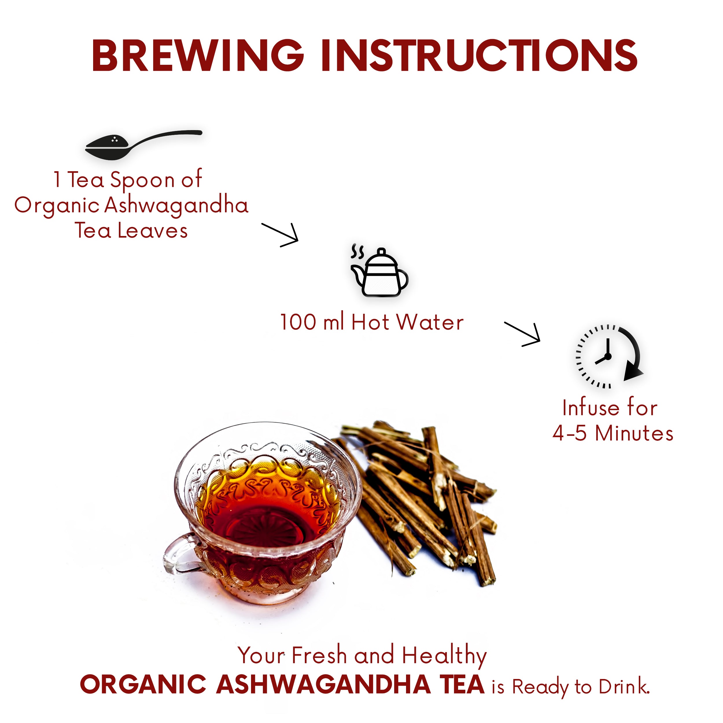 The Tea Ark Ashwagandha, Turmeric Tea, Immunity Booster, Body Detox