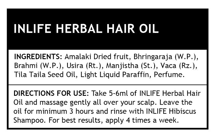 INLIFE Hair Care Combo Pack, Herbal Hair Oil+Hibiscus Shampoo+Advanced Hair Skin Nails Supplement