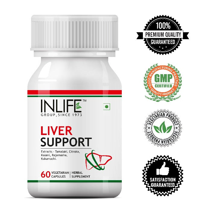 INLIFE Liver Support Supplement, 500mg - 60 Vegetarian Capsules