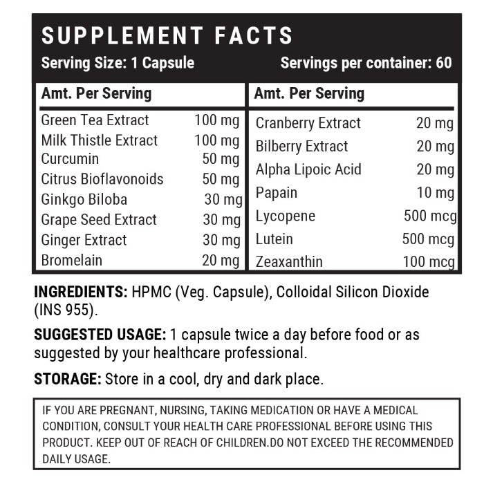 INLIFE Super Antioxidants Supplement - 60 Vegetarian Capsules