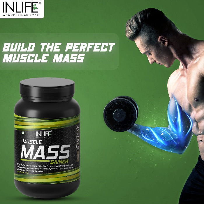 INLIFE Muscle Mass Gainer, Bodybuilding Protein Powder Supplement