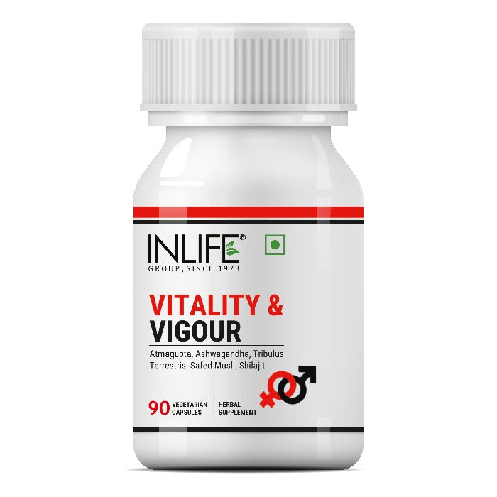 INLIFE Vitality & Vigour Supplement for Men &amp; Women - 90 Veg. Capsules