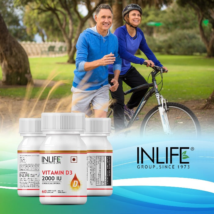 INLIFE Vitamin D3 2000 IU Supplement (60 Capsules)