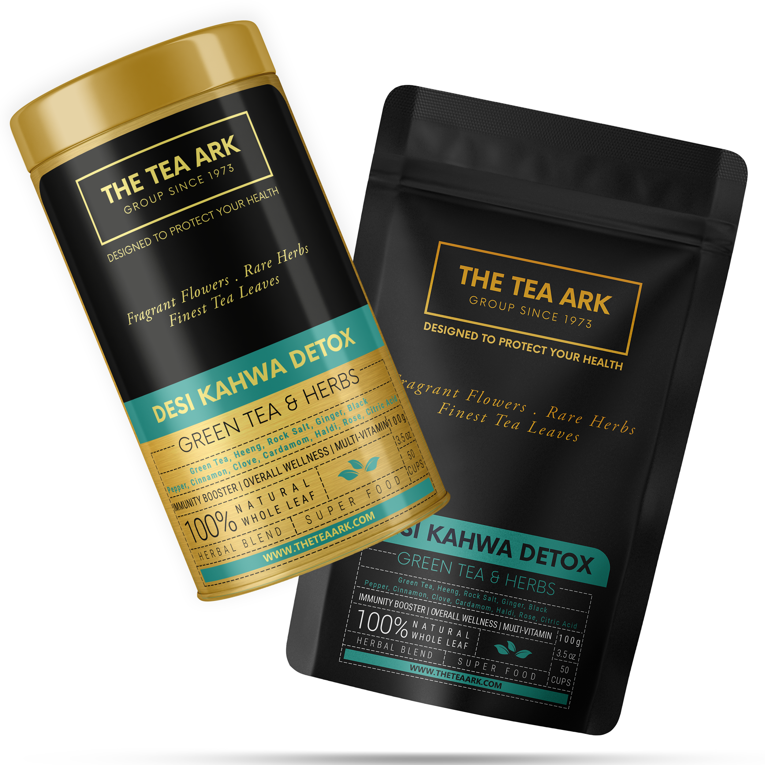 The Tea Ark Detox Desi Kahwa Green Tea (50 Cups), 100g