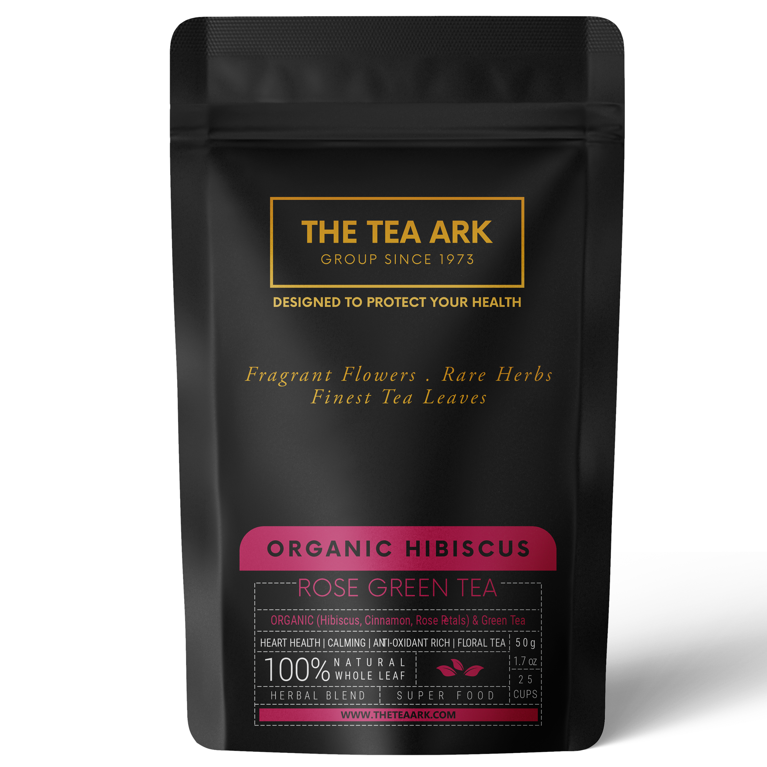 The Tea Ark Hibiscus Rose Green Tea, Powerful Antioxidant, Heart Health, Weight Management