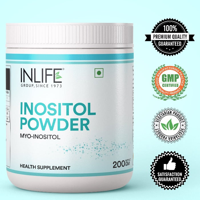 INLIFE Myo Inositol Powder 2000mg Supplement, 200g (Unflavoured)