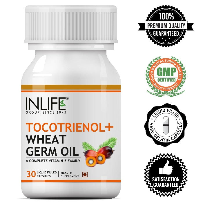INLIFE Tocotrienol Wheat Germ Oil Supplement (30 Capsules) - Vitamin E Family